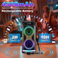 Black Portable for 5.0 Party Speaker LED Light Display Screen Mic Remote Control TWS Treble Bass Echo 10-15 Hours Playtime