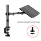 Soporte universal para portátil M051LP de 400 mm, con ajuste de altura de 10" a 17", bandeja giratoria para portátil, soporte de escritorio para monitor con brazo largo y movimiento completo