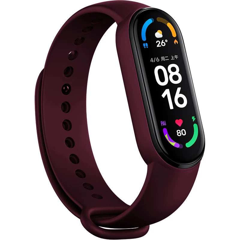 Watch Strap For Xiaomi Mi Band 7 Bracelet Smartwatch Silicone Wrist For Xiaomi Mi Band 4 5 6 7 NFC Correa Mi Band 6 5 4 3 Strap