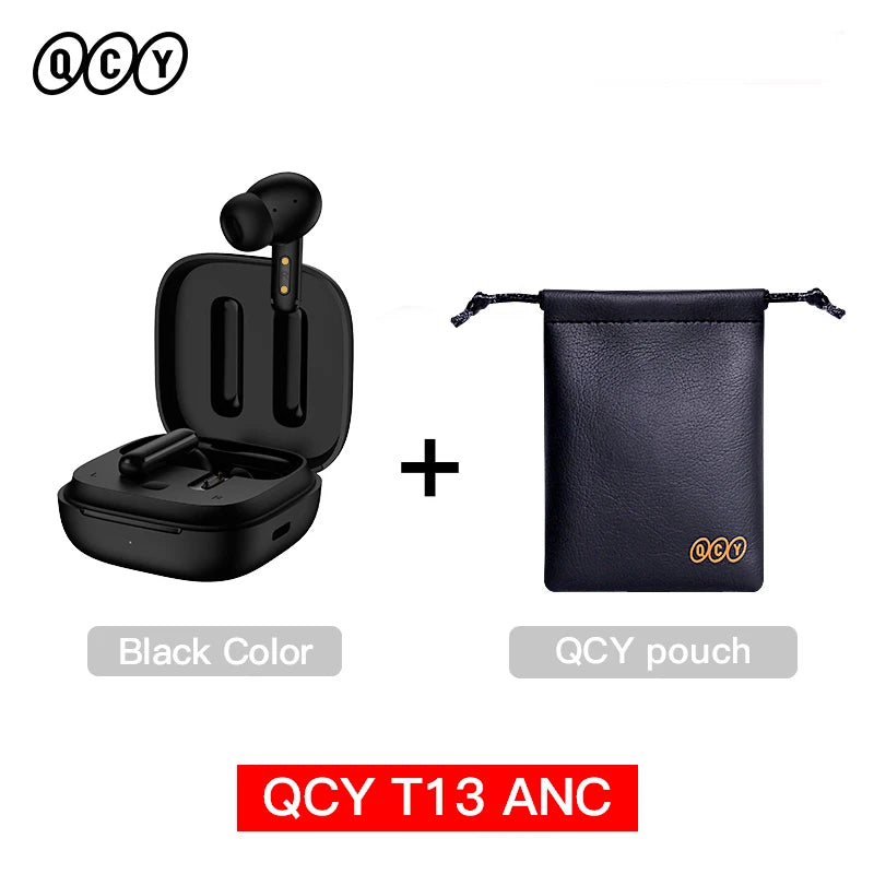 Auriculares inalámbricos QCY T13 ANC Bluetooth 5.3 TWS ANC Cancelación de ruido Auriculares 4 micrófonos ENC Auriculares manos libres intrauditivos