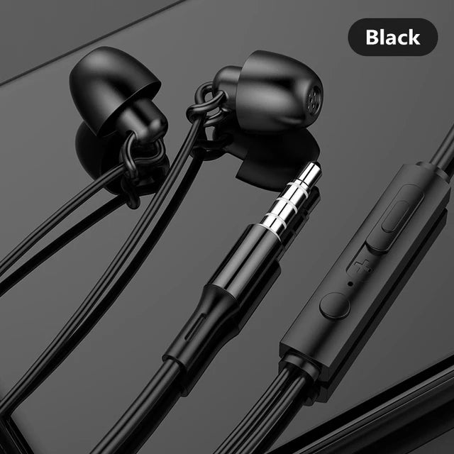 Auriculares para dormir de 3,5 mm con cancelación de ruido y micrófono, de silicona suave, insonorizados, aptos para dormir de lado, sin presión y con conector para teléfono