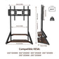 Adjustable Height Rolling TV Floor Stand Industrial Television TV Mount Bracket for 40-75 Inches Max Load 80KG
