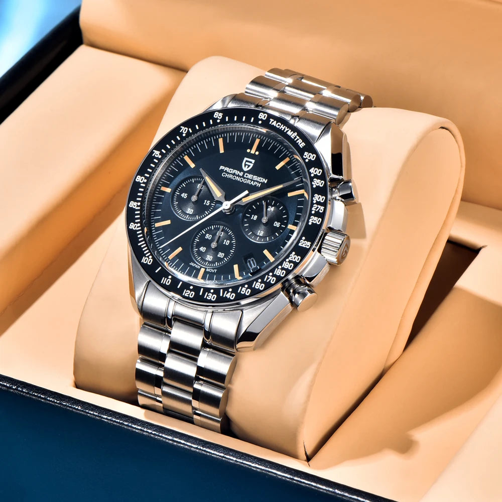 2026 Nuevo Reloj para Hombre PAGANI DESIGN Moon V6 Reloj de Cuarzo de Lujo para Hombre Cronógrafo VK63 Regalo para Hombre Cristal Zafiro Antirreflejante Luminoso