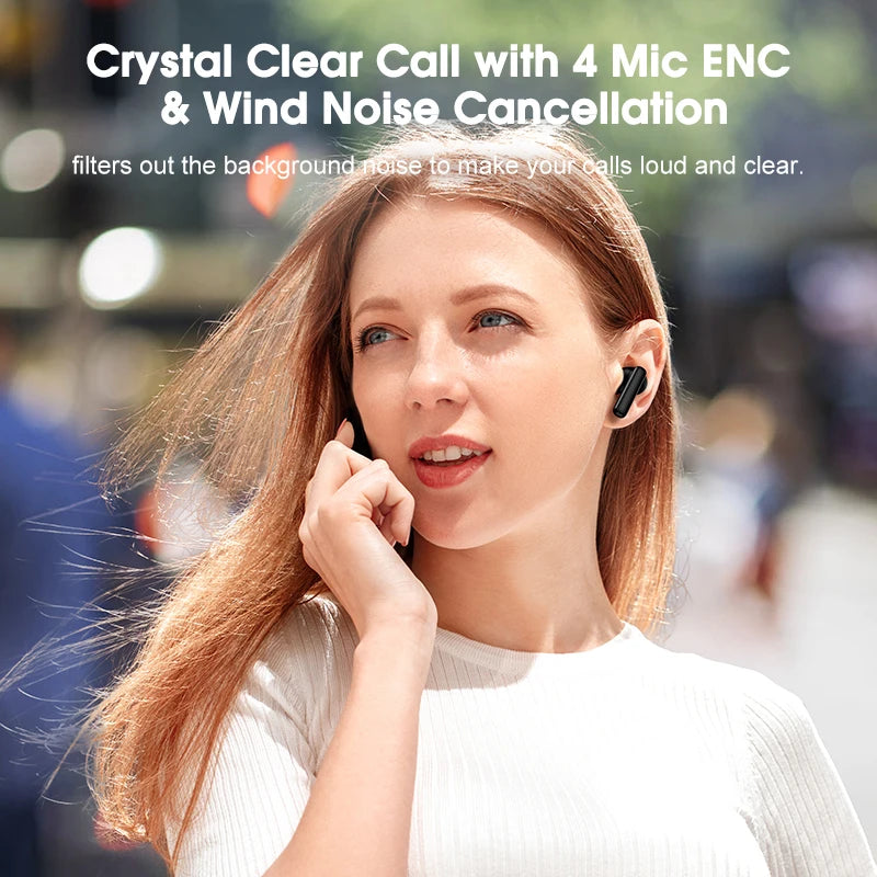 Auriculares inalámbricos QCY T13 ANC Bluetooth 5.3 TWS ANC Cancelación de ruido Auriculares 4 micrófonos ENC Auriculares manos libres intrauditivos