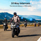 Fodsports FX7 Motorcycle Helmet Intercom Mesh Bluetooth Helmet Headset Moto Interphone,10 Rider 2000M,BT5.4,Support APP