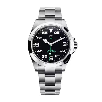 PAGANI DESIGN V2 Air King Reloj Automático de Lujo para Hombre Marca de Prestigio 40MM Reloj Mecánico de Acero Inoxidable Cristal de Zafiro con Revestimiento Antirreflejante 200m Resistente al Agua Reloj Automático