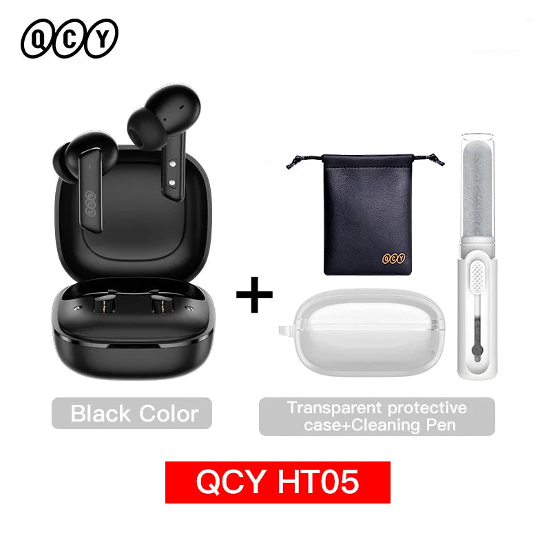 Auricular inalámbrico QCY HT05 MeloBuds ANC con cancelación de ruido de 40 dB, Bluetooth 5.2, 6 micrófonos, ENC, llamadas HD, modo transparencia