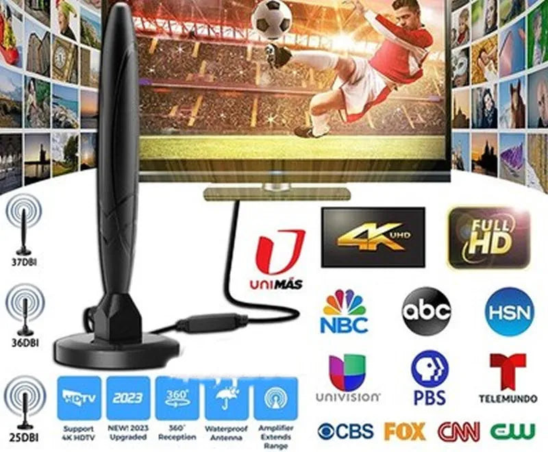 5600Miles TV Antenna HDTV Amplified Upgraded Digital 4K 1080P Long Range Indoor