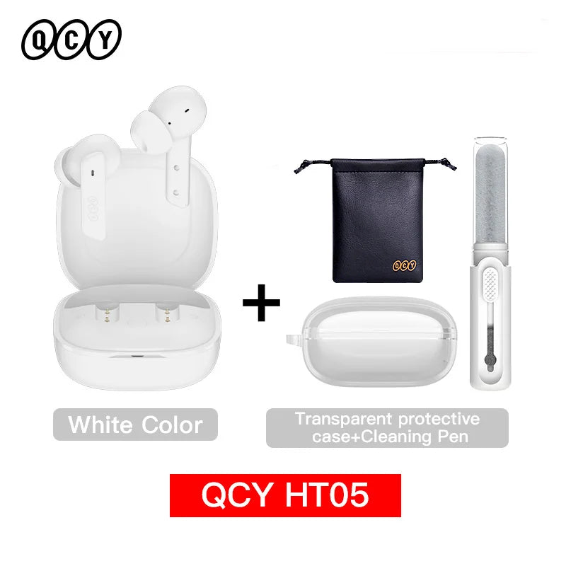 Auricular inalámbrico QCY HT05 MeloBuds ANC con cancelación de ruido de 40 dB, Bluetooth 5.2, 6 micrófonos, ENC, llamadas HD, modo transparencia
