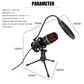 RGB Condenser Microphone Kit with Tripod Stand Professional USB Mic for Gaming Streaming YouTube Podcasts Video Recording Studio Equipment for PC Laptop Mute Button Voice Changer Adjustable RGB Lighting Plug and Play Cardioid
