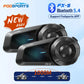 2 unidades Fodsports FX-S Intercomunicador Bluetooth para Casco de Motocicleta, Interfono Inalámbrico para Moto, 1000M, BT5.4, Compatible con APP