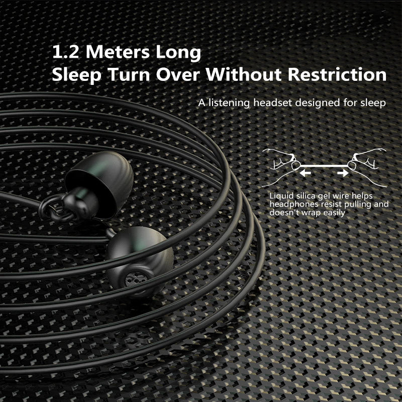 Auriculares para dormir de 3,5 mm con cancelación de ruido y micrófono, de silicona suave, insonorizados, aptos para dormir de lado, sin presión y con conector para teléfono