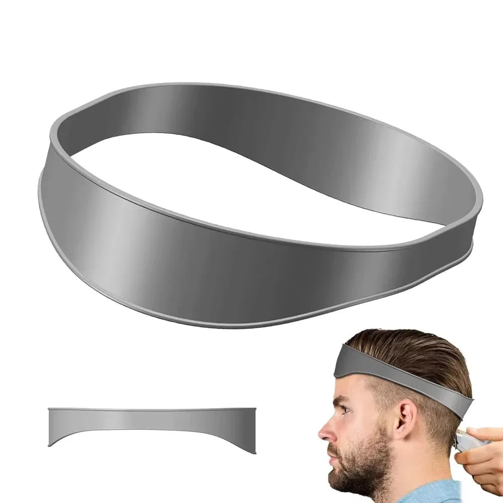Plantilla de silicona curva para el contorno del cuello y guía de corte de cabello para peinados caseros, herramienta de perfilado y corte de cabello