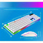 Combo de teclado retroiluminado USB y ratón con cable, kit de teclado mecánico ergonómico y ratón para gaming, accesorios de ordenador plug and play para PC, sobremesa, portátil, hogar y oficina