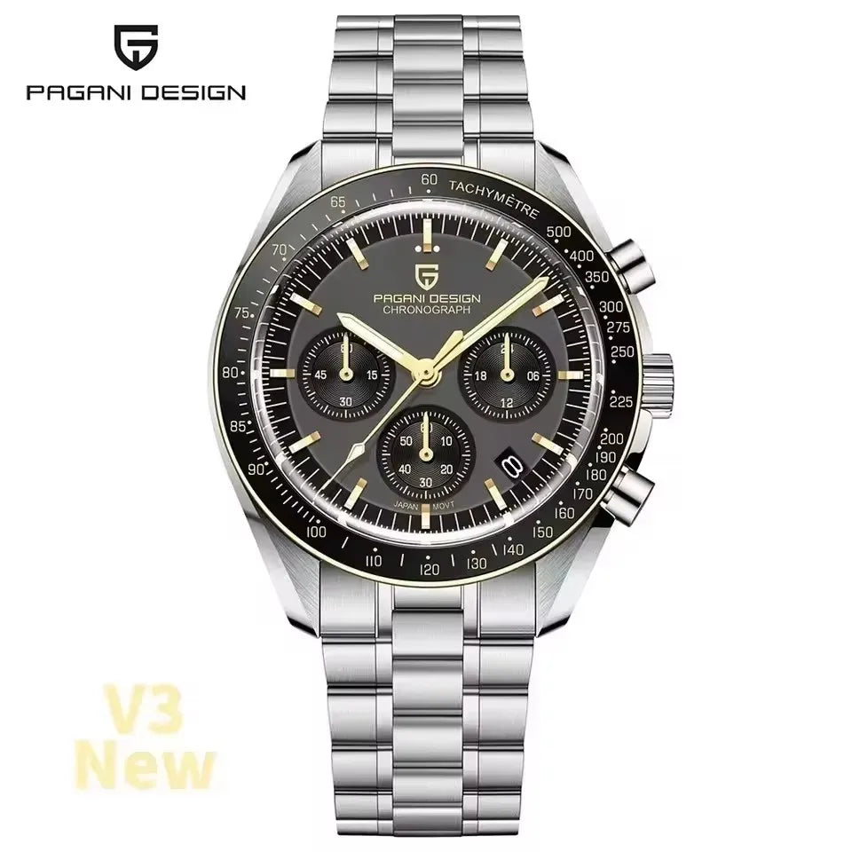 2026 Nuevo Reloj para Hombre PAGANI DESIGN Moon V6 Reloj de Cuarzo de Lujo para Hombre Cronógrafo VK63 Regalo para Hombre Cristal Zafiro Antirreflejante Luminoso