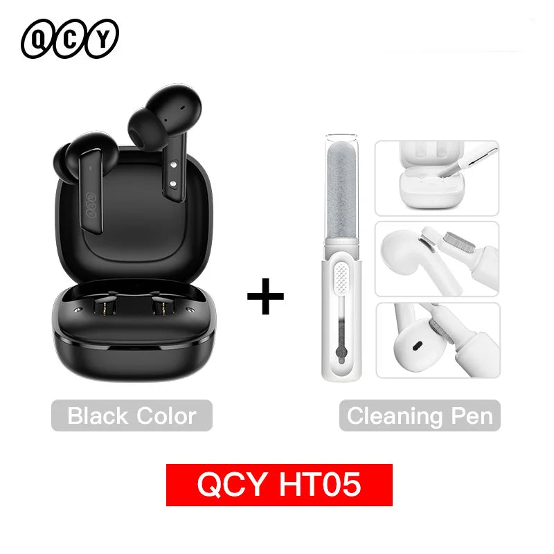 Auricular inalámbrico QCY HT05 MeloBuds ANC con cancelación de ruido de 40 dB, Bluetooth 5.2, 6 micrófonos, ENC, llamadas HD, modo transparencia