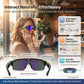 Gafas inteligentes deportivas con cámara 4K HD antivibración, altavoces estéreo 3D, lentes polarizadas UV400, Bluetooth e IA para grabar vídeos en primera persona al aire libre