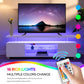 Centro de entretenimiento para TV Cubehom, soporte LED para TV, centro de juegos para TV de 50 pulgadas, soporte de TV moderno con almacenamiento, consola de TV para Ga