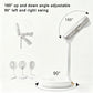 Remote control folding fan home bedroom outdoor camping fan silent LED light shaking left and right 10 inch desktop vertical fan
