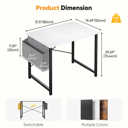 JHK Escritorio de oficina de 31 a 55 pulgadas, mesa de juego con bolsa de almacenamiento, estructura de metal y tablero de madera, fácil montaje